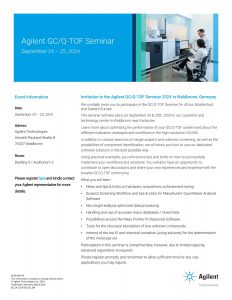 Agilent GC/Q-TOF Seminar